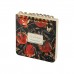 Блокнот 60 листов А6 90х90 линия, гребень, пластиковая обложка Pocket journal Flora Гранат 80г/м2 3-649/11 Bruno Visconti 24/288