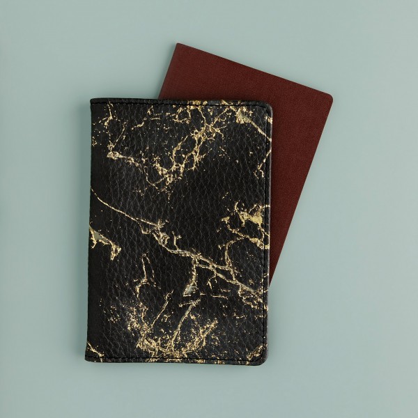 Обложка для паспорта 138х97мм Carrara Black кожзам 3-620/11 Bruno Visconti 6/24