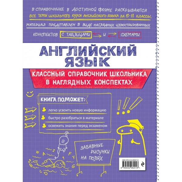 Классный справочник школьника в наглядных конспектах Английский язык. Справочник. Грачева А.В. Эксмо