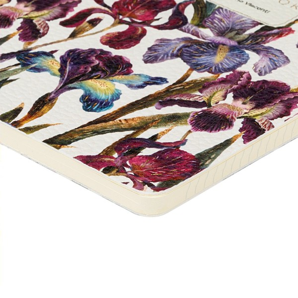 Тетрадь 60 листов А5 клетка, интегральная обложка, кожзам Flora Ирисы 80г/м2 7-60-1384/16 Bruno Visconti