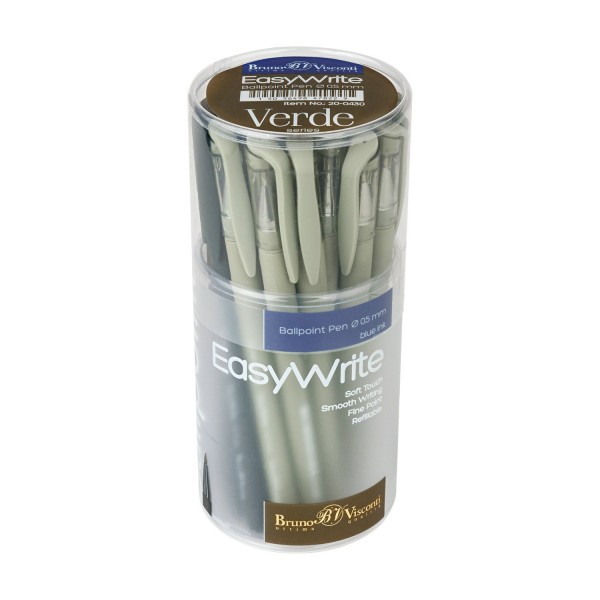 Ручка шариковая EasyWrite Verde синяя 0,5мм 20-0430 Bruno Visconti 24/288