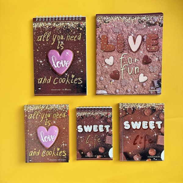 Тетрадь 48 листов А5+ 165х203 клетка Sweet life матовая ламинация софт-тач 65г/м2 7-48-1237 Bruno Visconti 5/60