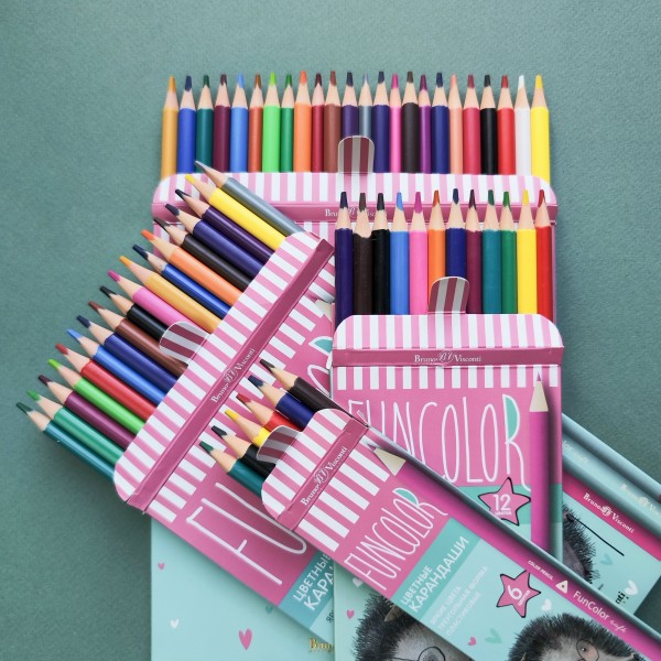 Карандаши цветные 24шт FunColor пластиковые 30-0062 Bruno Visconti 12/72