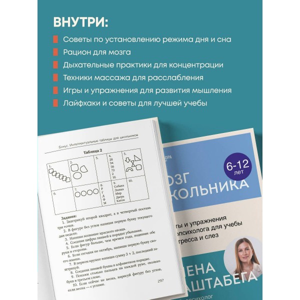 Мозг школьника. Советы и упражнения нейропсихолога для учебы без стресса и слез. Е. Лаштабега