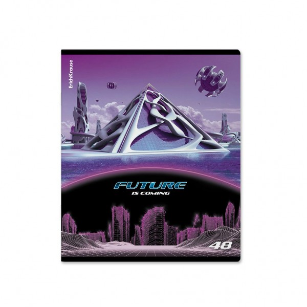 Тетрадь 48 листов А5+ 170х203 клетка Future глянцевая ламинация MIX-PACK 60г/м2 60602 ErichKrause 5/100