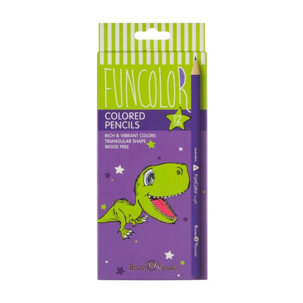 Карандаши цветные 12шт пластиковые FunColor 30-0060 Bruno Visconti 12/120