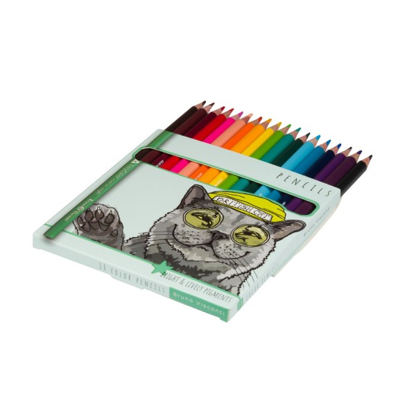 Карандаши цветные 18шт EasyColor 3-гранные, деревянные 30-0029 Bruno Visconti 8/160