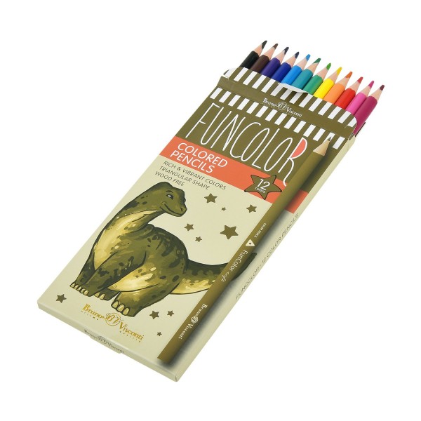 Карандаши цветные 12шт пластиковые FunColor 30-0060 Bruno Visconti 12/120