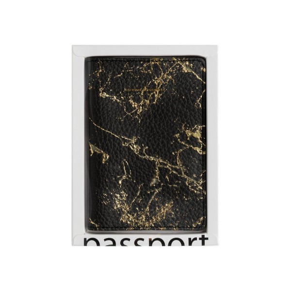 Обложка для паспорта 138х97мм Carrara Black кожзам 3-620/11 Bruno Visconti 6/24