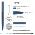 Ручка подарочная шариковая, поворотный механизм Torino синяя 1мм корпус синий нержавеющая сталь, футляр 20-0382-01/6 Bruno Visconti