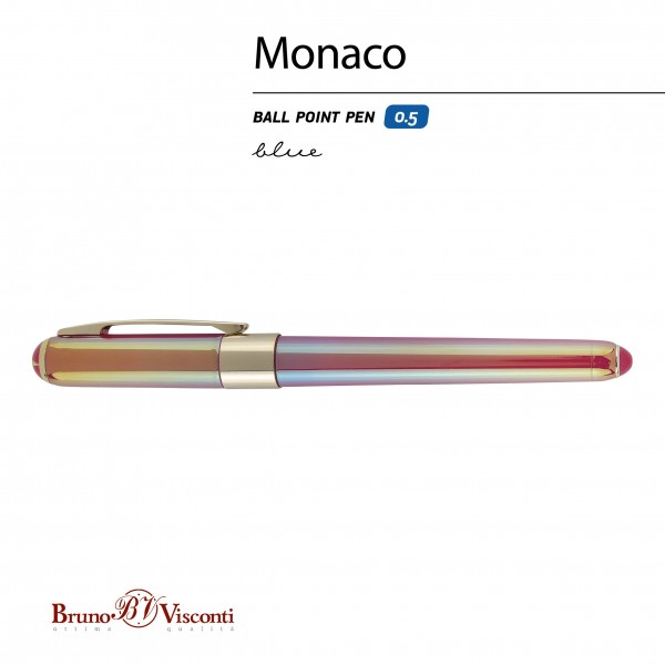 Ручка подарочная шариковая Monaco Pearl синяя 0,5мм пурпурный корпус 20-0125/83 Bruno Visconti 12/288