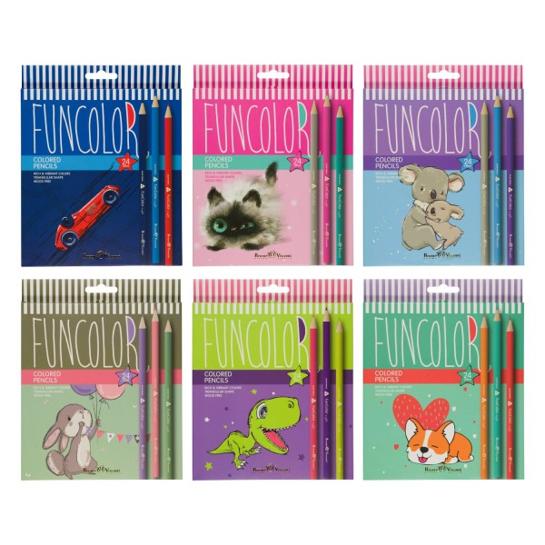 Карандаши цветные 24шт FunColor пластиковые 30-0062 Bruno Visconti 12/72
