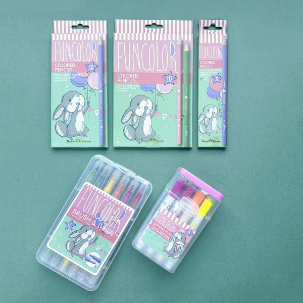 Карандаши цветные 12шт пластиковые FunColor 30-0060 Bruno Visconti 12/120