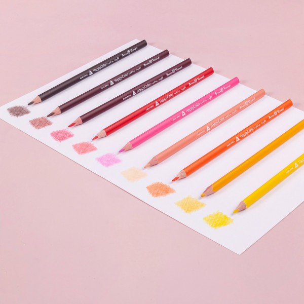 Карандаши цветные 24шт HappyColor 3-гранные, заточенные 30-0053 Bruno Visconti 6/120
