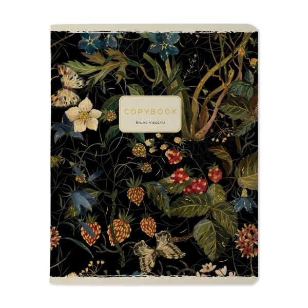 Тетрадь 48 листов А5 165х203 клетка Flora матовая ламинация софт-тач, фольга золото, 70г/м2 7-48-1343 Bruno Visconti 5/60