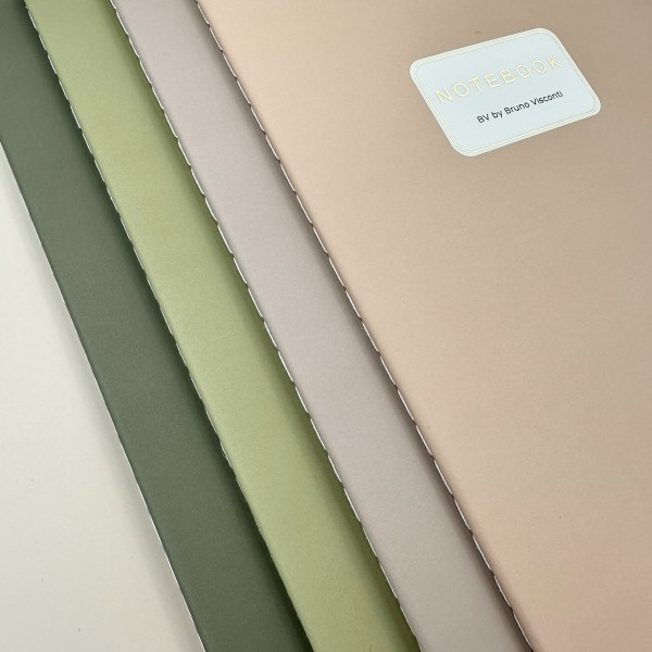 Тетрадь 40 листов А5 клетка Monocolor бежевый, бежевая бумага, 70г/м2 7-40-1366/20 Bruno Visconti 24/144