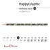 Карандаш чернографитный HB HappyGraphix Boys 3-гранный, заточенный 21-0030/12 Bruno Visconti 50/300