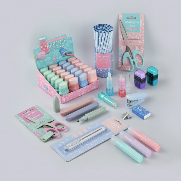 Ножницы канцелярские 19см FlowerZefir особо прочные ручки 60-0009 Bruno Visconti 12/144