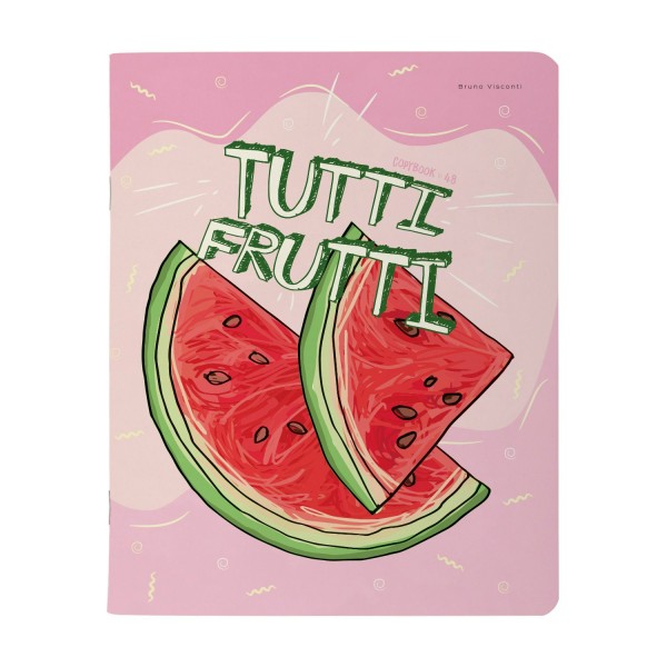 Тетрадь 48 листов А5+ 165х203 клетка TUTTI FRUTTI ассорти матовая ламинация софт-тач 60г/м2 7-48-1270 Альт 5/60
