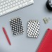 Блокнот 100 листов А7 линия, гребень, твердая обложка Cute journal Black&White Горошек BV бежевая бумага, матовая ламинация, фольга золото, 80г/м2 3-100-009/06 Bruno Visconti