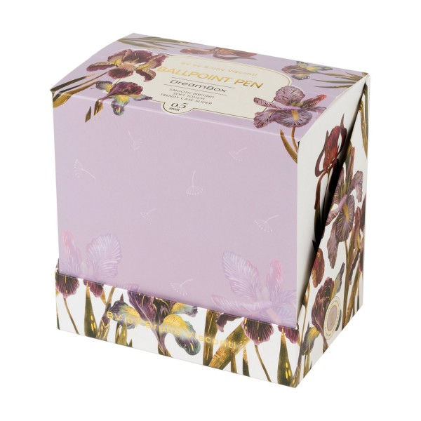 Ручка подарочная шариковая, автоматическая Dreambox Flora Ирисы синяя, 0,5мм 20-0445/03 Bruno Visconti 12/288