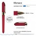 Ручка подарочная шариковая Monaco синяя 0,5мм красный корпус, черный картонный футляр 20-0125-04/09 Bruno Visconti