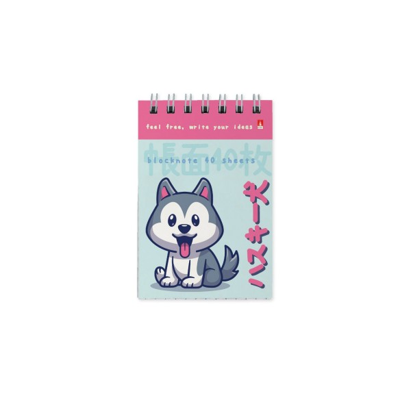 Блокнот 40 листов А7 клетка, гребень Kawaii animals ассорти 55г/м2 3-40-731 Альт