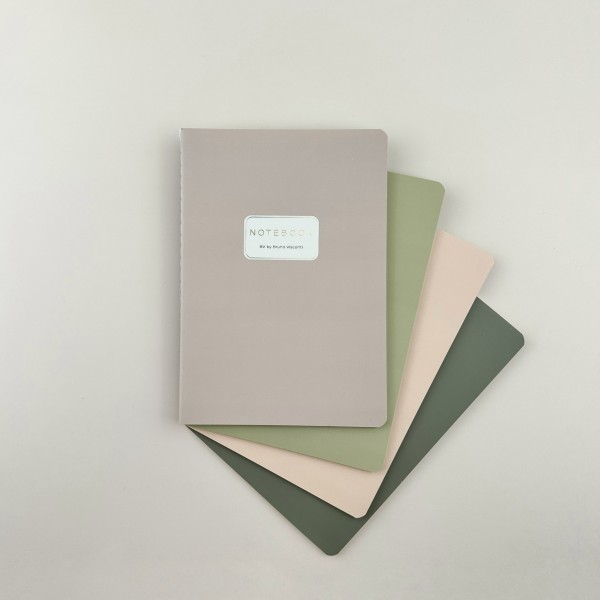 Тетрадь 40 листов А5 клетка Monocolor миндальный бежевая бумага, 70г/м2 7-40-1366/19 Bruno Visconti 24/144