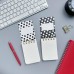 Блокнот 100 листов А7 линия, гребень, твердая обложка Cute journal Black&White Горошек BV бежевая бумага, матовая ламинация, фольга золото, 80г/м2 3-100-009/06 Bruno Visconti