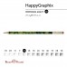 Карандаш чернографитный HB HappyGraphix Милитари 3-гранный, заточенный 21-0030/16 Bruno Visconti 50/300/1800