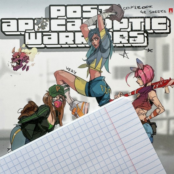 Тетрадь 48 листов А5+ 165х203 клетка MANGA WARRIORS ассорти матовая ламинация софт-тач, 60г/м2 7-48-1295 Альт 10/60