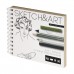 Скетчбук 60 листов А5 180х155 гребень, твердая обложка Sketch&Art пухлая бумага, софт-тач, жесткая подложка, 100г/м2 1-60-564/02 Bruno Visconti