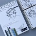 Скетчбук 60 листов А5 180х155 гребень, твердая обложка Sketch&Art пухлая бумага, софт-тач, жесткая подложка, 100г/м2 1-60-564/02 Bruno Visconti
