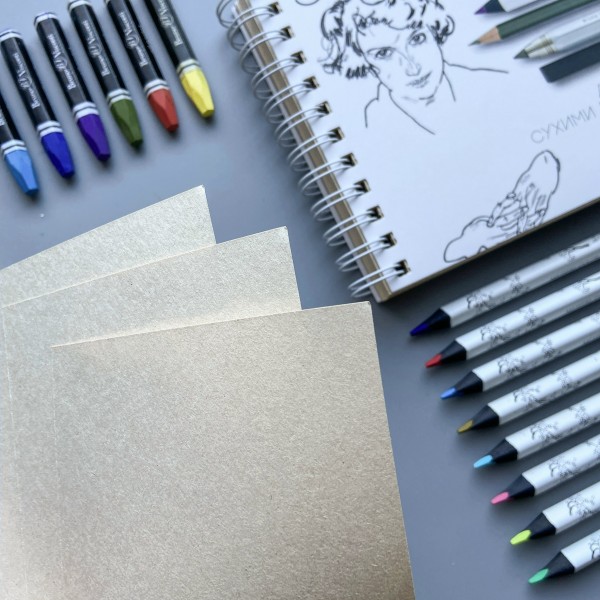 Скетчбук 60 листов А5 180х155 гребень, твердая обложка Sketch&Art пухлая бумага, софт-тач, жесткая подложка, 100г/м2 1-60-564/02 Bruno Visconti