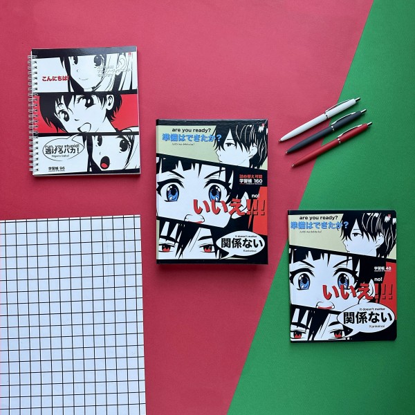 Тетрадь 48 листов А5+ 165х203 клетка Manga anime Аниме ассорти 65г/м2 7-48-1241 Альт 10/60