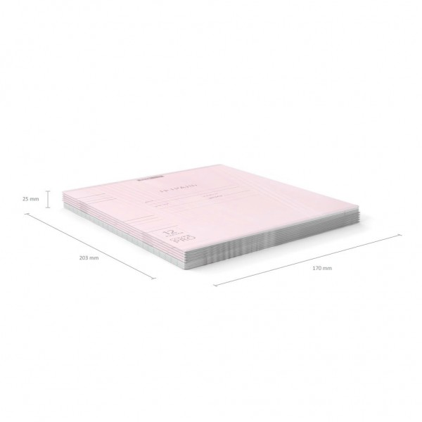 Тетрадь 12 листов А5+ 170х203 линия, пластиковая обложка Классика CoverPro Pastel розовая, 60г/м2 56343 ErichKrause 10/280