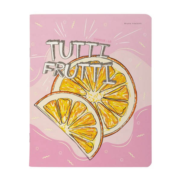 Тетрадь 48 листов А5+ 165х203 клетка TUTTI FRUTTI ассорти матовая ламинация софт-тач 60г/м2 7-48-1270 Альт 5/60