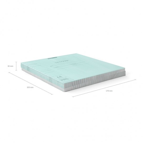 Тетрадь 24 листа А5+ 170х203 клетка, пластиковая обложка Классика CoverPro Pastel мятная, 60г/м2 56379 ErichKrause 10/160