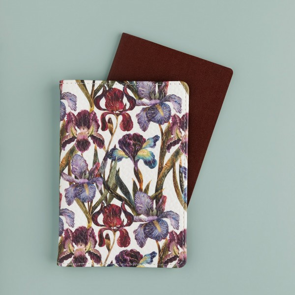 Обложка для паспорта 138х97мм Flora Ирисы кожзам 3-620/04 Bruno Visconti 6/24