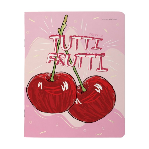 Тетрадь 48 листов А5+ 165х203 клетка TUTTI FRUTTI ассорти матовая ламинация софт-тач 60г/м2 7-48-1270 Альт 5/60
