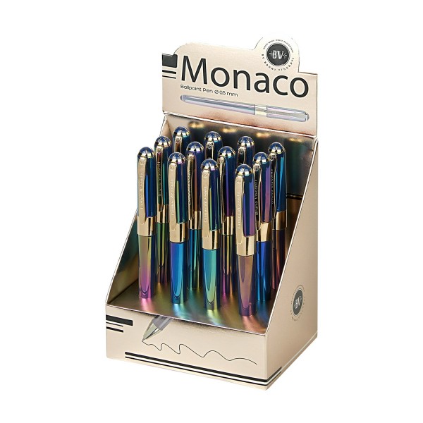 Ручка подарочная шариковая Monaco Pearl синяя 0,5мм темно-синий корпус 20-0125/84 Bruno Visconti 12/288