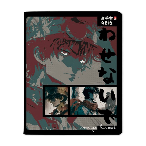 Тетрадь 48 листов А5 клетка MANGA FANTASTIC HEROES ассорти 60г/м2 7-48-1253 Альт 10/60