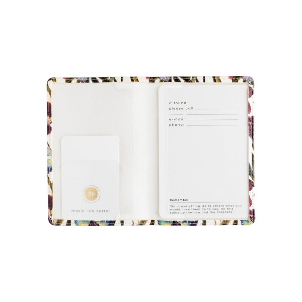 Обложка для паспорта 138х97мм Flora Ирисы кожзам 3-620/04 Bruno Visconti 6/24