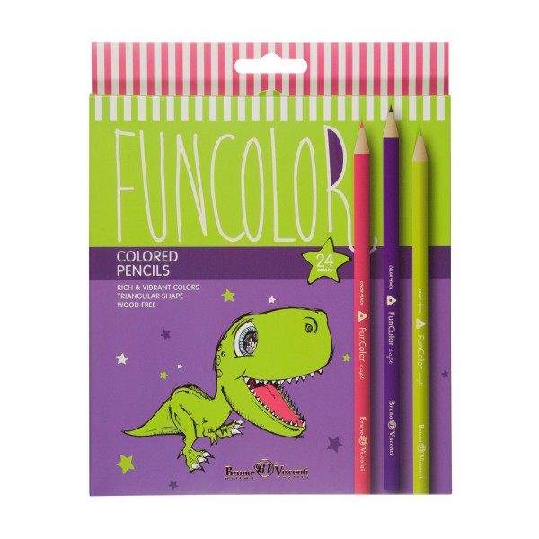 Карандаши цветные 24шт FunColor пластиковые 30-0062 Bruno Visconti 12/72