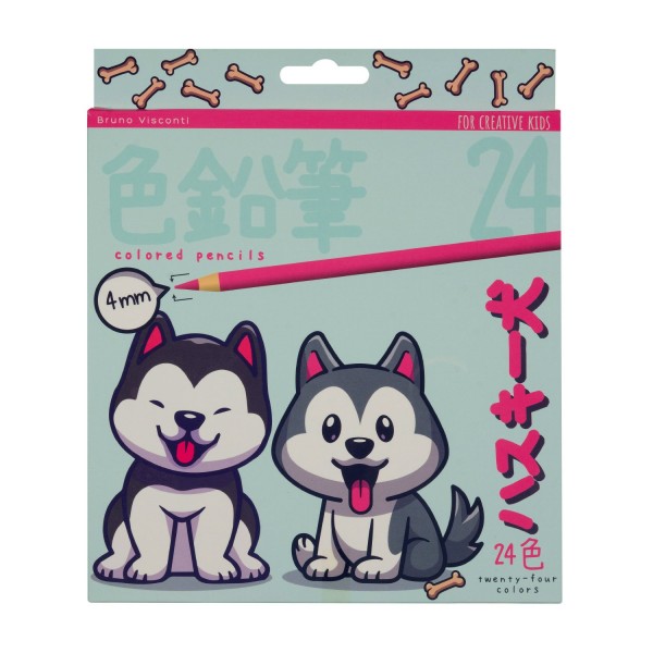 Карандаши цветные 24шт Kawall Animals ассорти 30-0129 Bruno Visconti 12/72