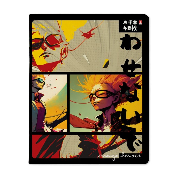 Тетрадь 48 листов А5 клетка MANGA FANTASTIC HEROES ассорти 60г/м2 7-48-1253 Альт 10/60