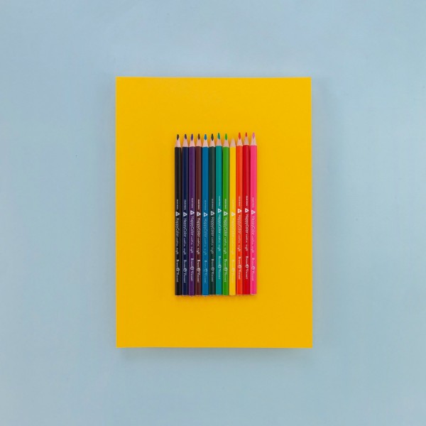 Карандаши цветные 12шт HappyColor 3-гранные 30-0046 Bruno Visconti 12/240