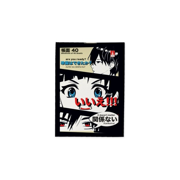 Блокнот 40 листов А7 68х101 клетка, скрепка Manga Anime ассорти 55г/м2 3-40-719 Альт