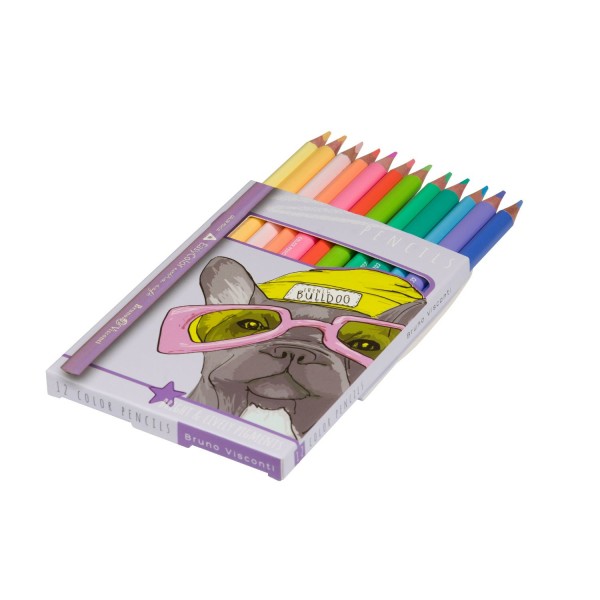 Карандаши цветные 12шт EasyColor пастельные 3-гранные, деревянные 30-0131 Bruno Visconti 12/240