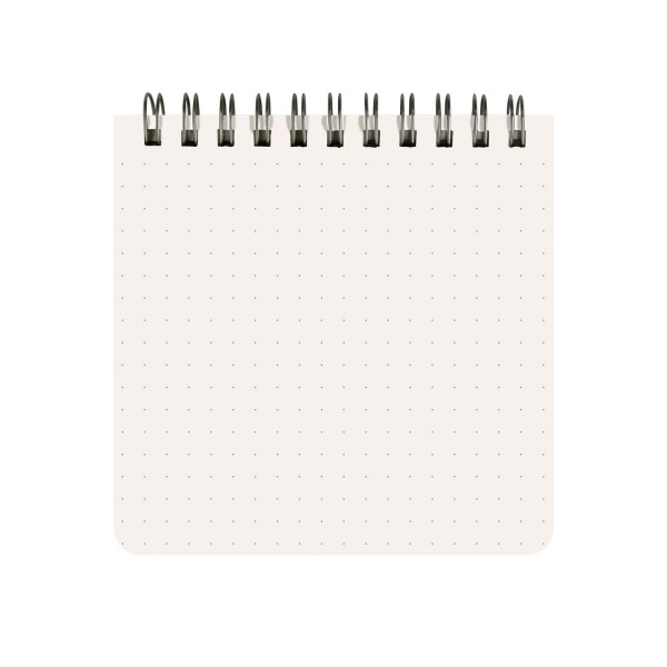 Блокнот 60 листов А7 105х105 в точку, гребень, пластиковая обложка Pocket journal Black&White 80г/м2 3-654/01 Bruno Visconti 24/96